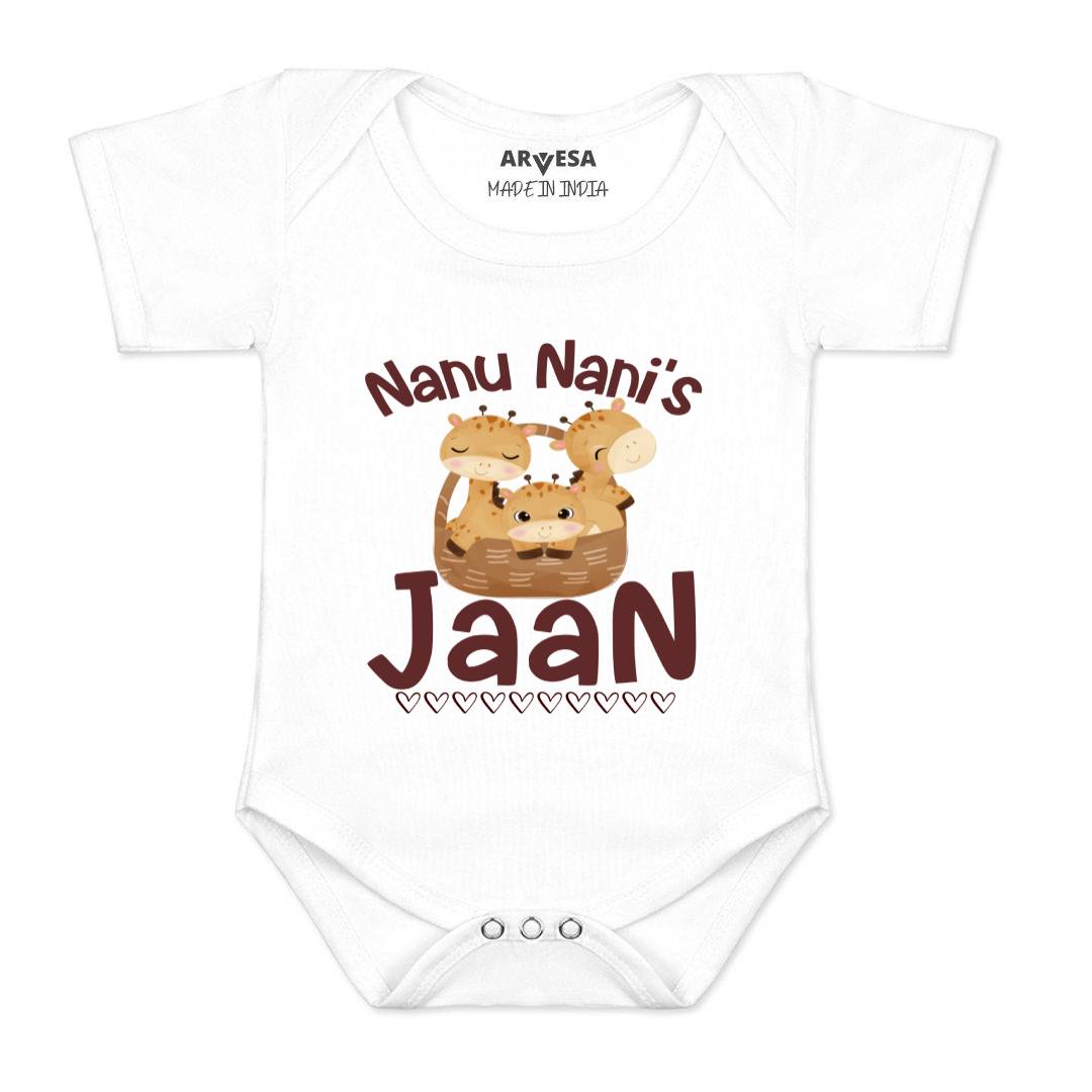 Arvesa Nanu Nani'S Jaan Design-1258 White 0-3 Months Jumpsuit for Baby Boy & Girl dress .