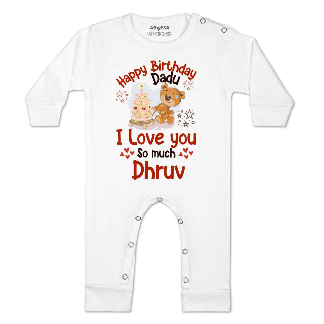 Arvesa Happy Birthday Dadu Baby Boy & Girl Dress