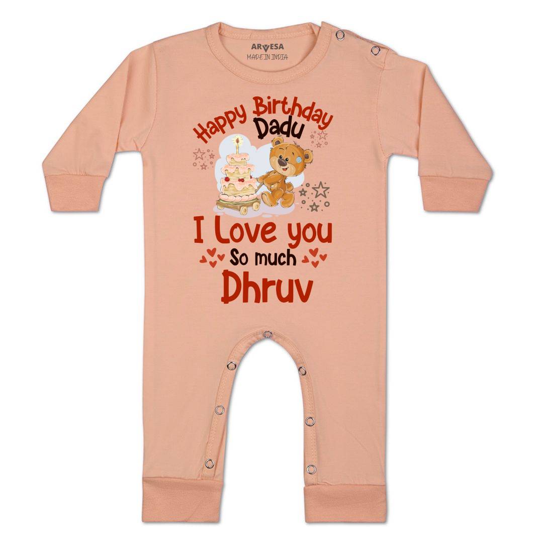 Arvesa Happy Birthday Dadu Baby Boy & Girl Dress