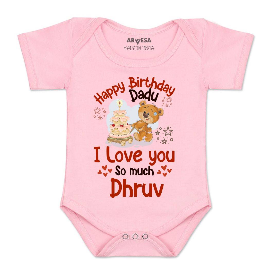 Arvesa Happy Birthday Dadu Baby Boy & Girl Dress