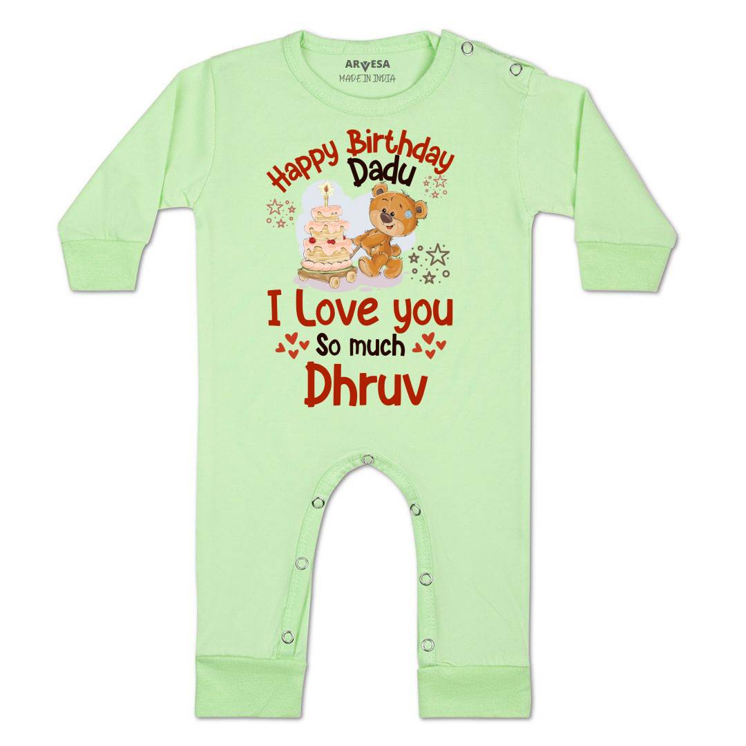 Arvesa Happy Birthday Dadu Baby Boy & Girl Dress