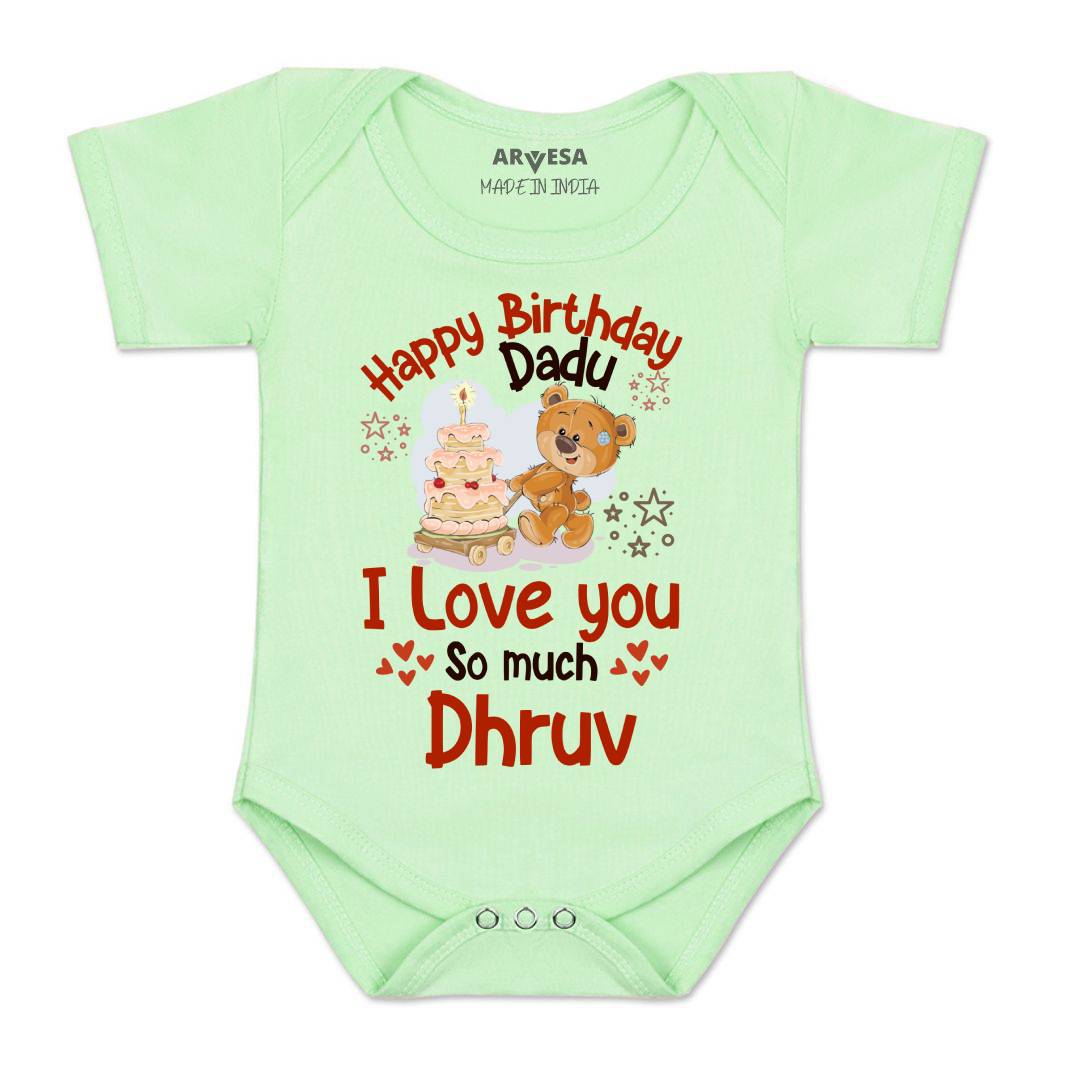 Arvesa Happy Birthday Dadu Baby Boy & Girl Dress