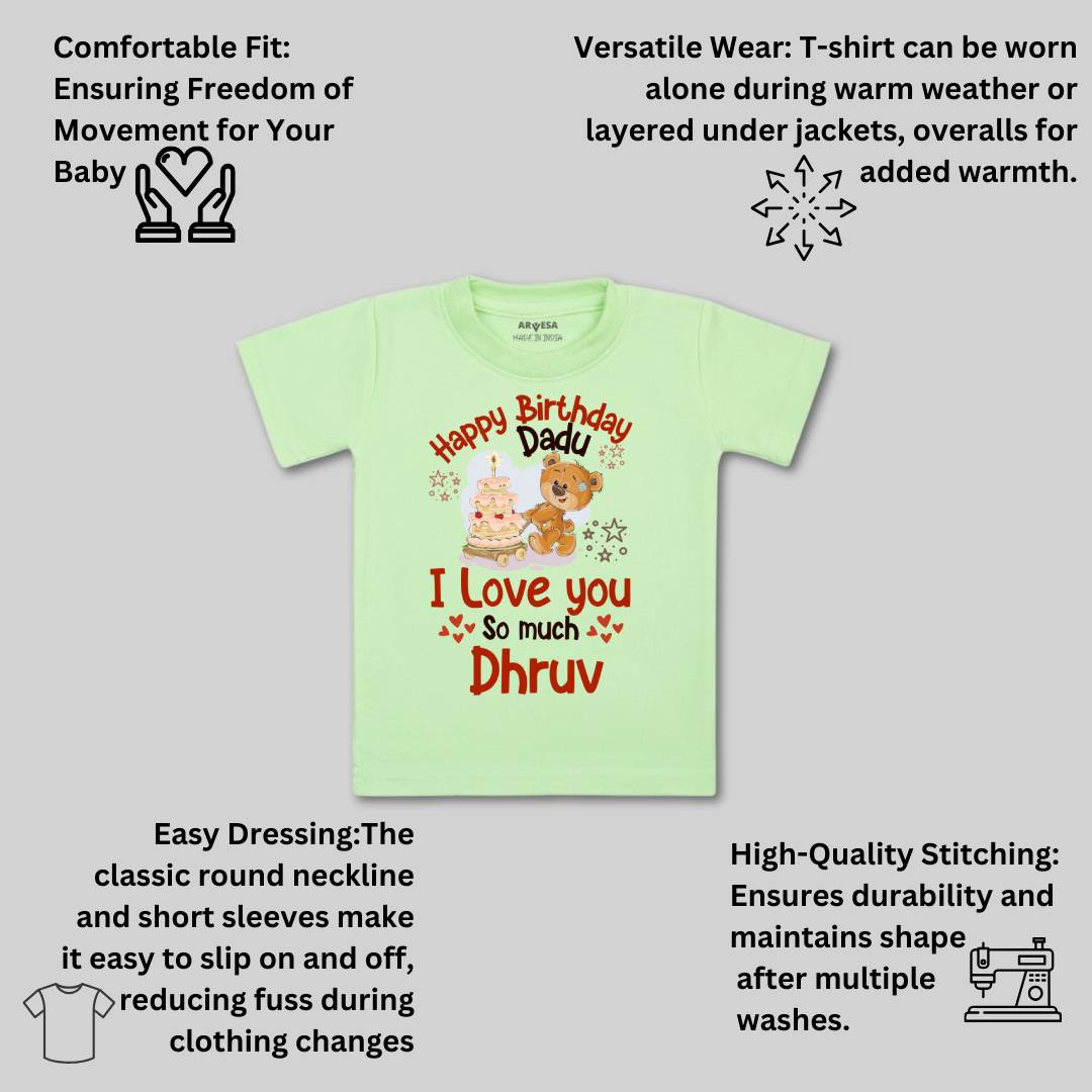 Arvesa Happy Birthday Dadu Baby Boy & Girl Dress