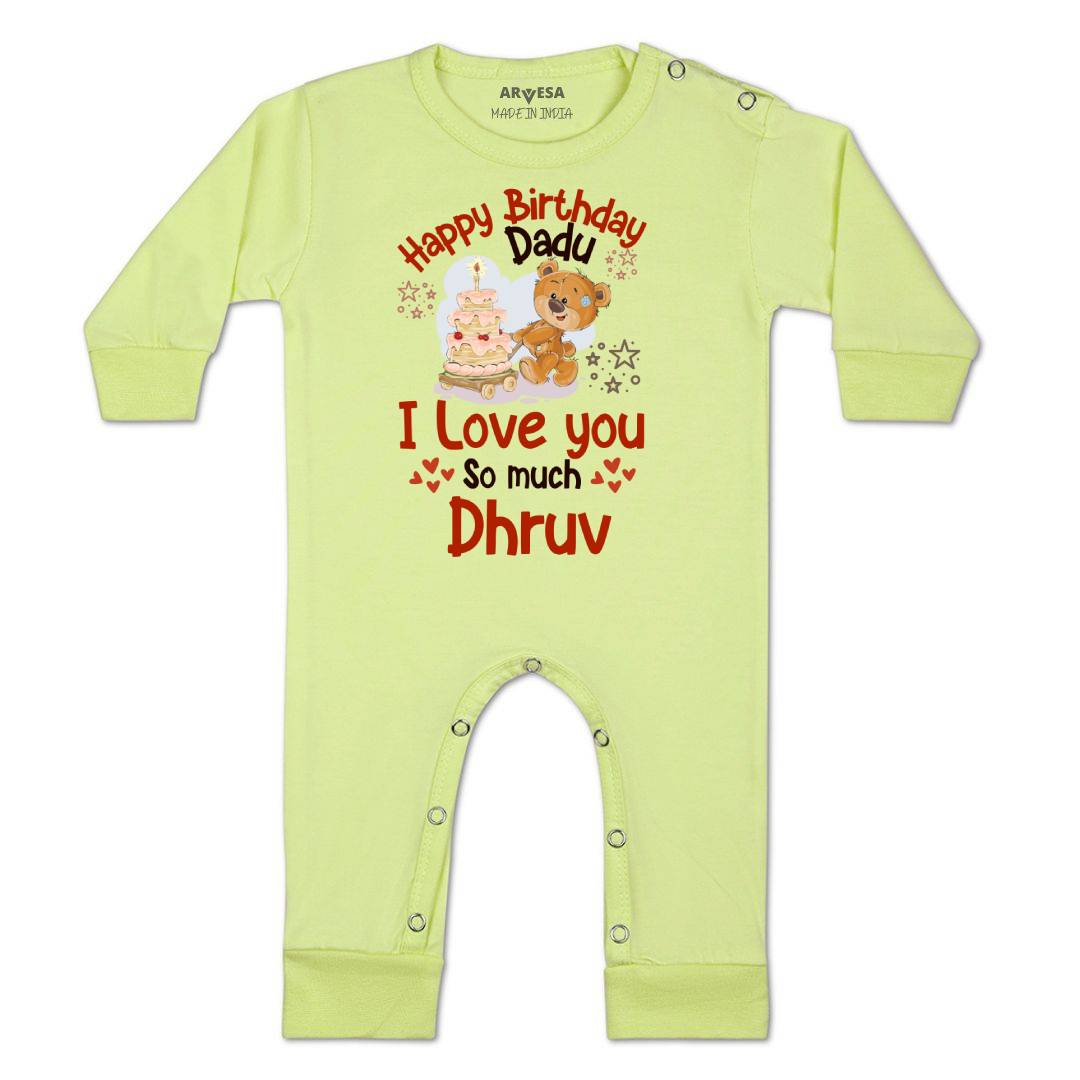 Arvesa Happy Birthday Dadu Baby Boy & Girl Dress