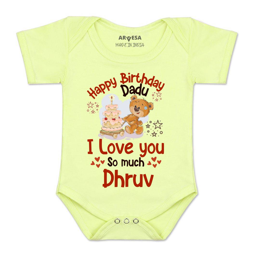 Arvesa Happy Birthday Dadu Baby Boy & Girl Dress