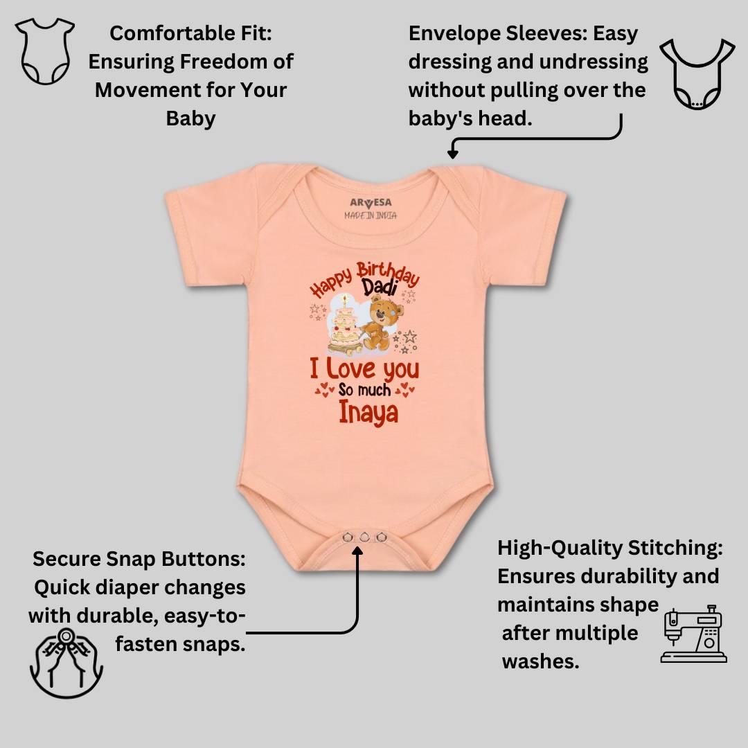 Arvesa Happy Birthday Dadi Baby Boy & Girl Dress