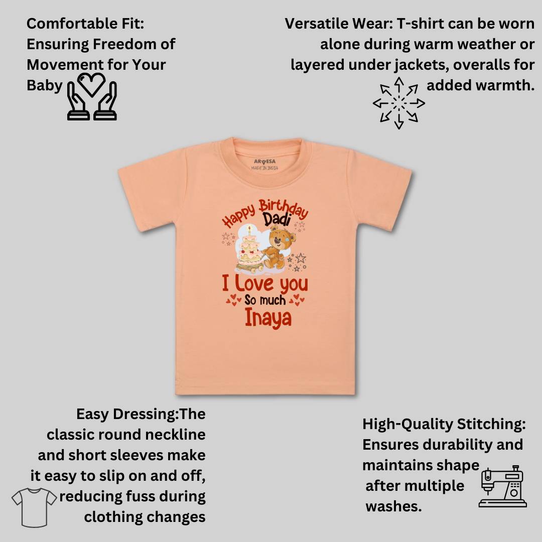 Arvesa Happy Birthday Dadi Baby Boy & Girl Dress