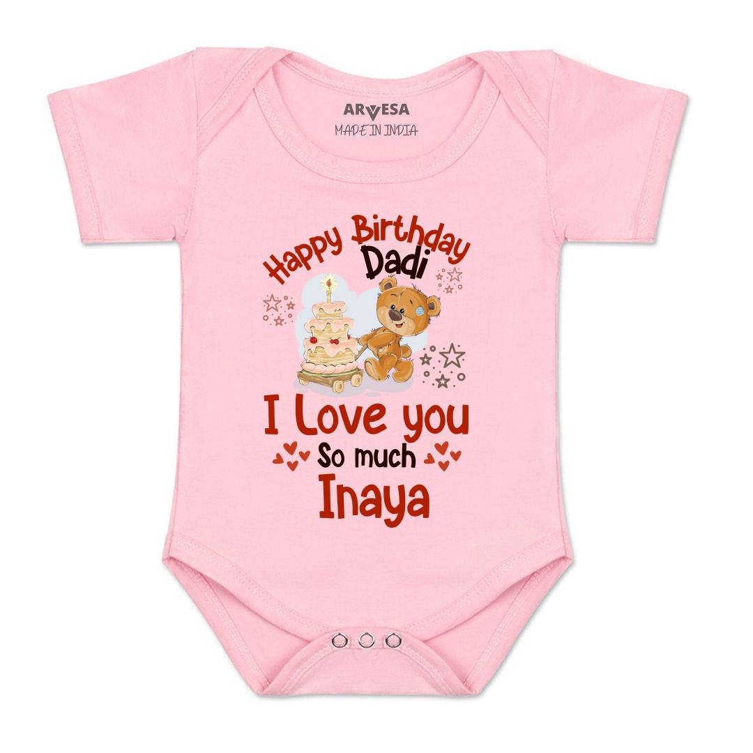 Arvesa Happy Birthday Dadi Baby Boy & Girl Dress