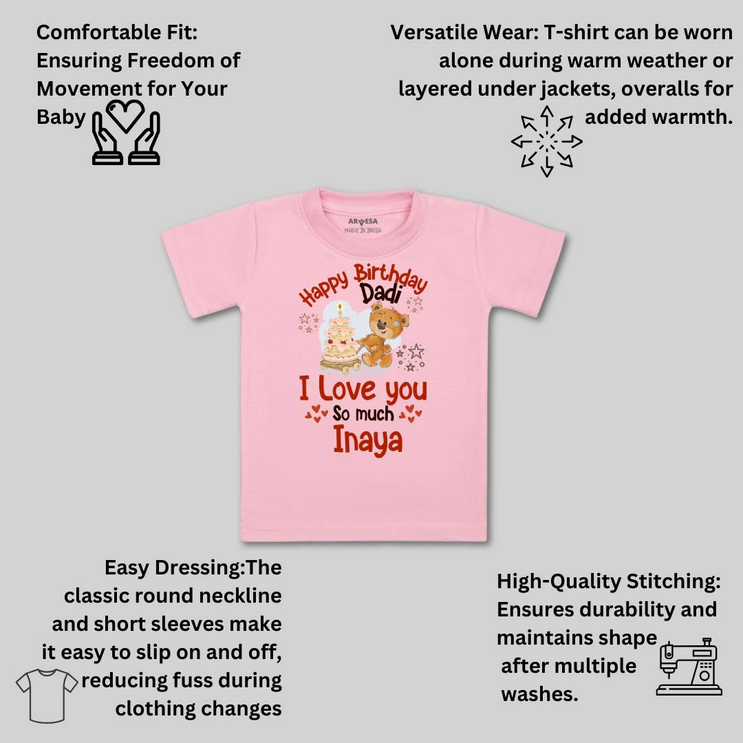 Arvesa Happy Birthday Dadi Baby Boy & Girl Dress