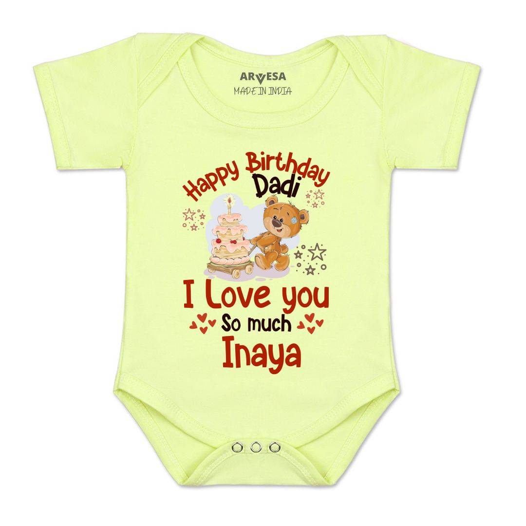 Arvesa Happy Birthday Dadi Baby Boy & Girl Dress