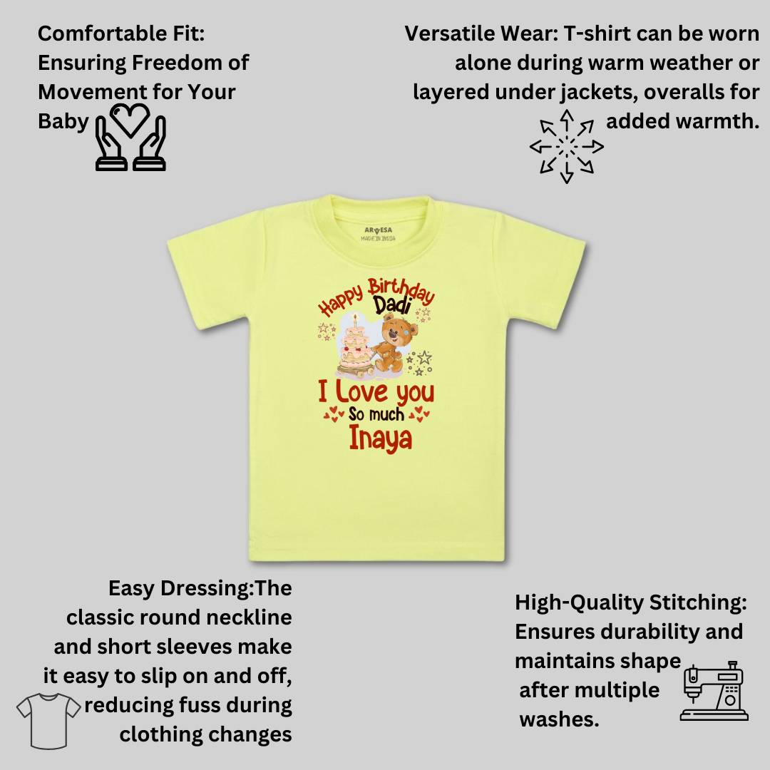 Arvesa Happy Birthday Dadi Baby Boy & Girl Dress