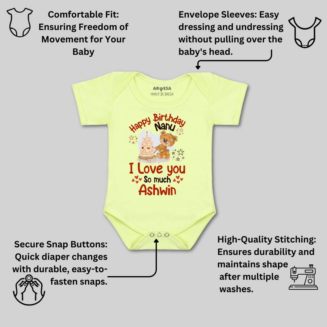 Arvesa Happy Birthday Nanu Baby Boy & Girl Dress