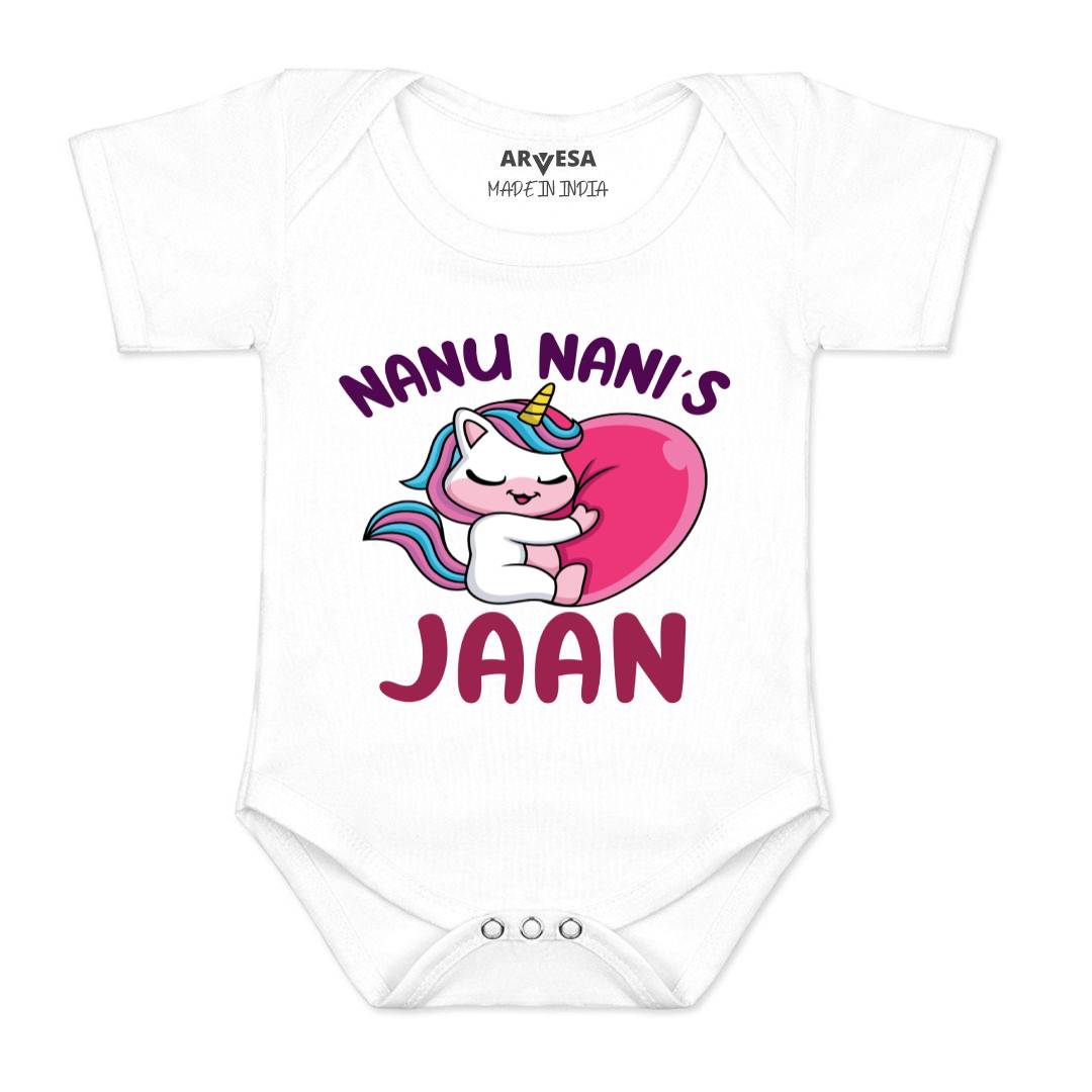 Arvesa Nana Nani Jaan Design-1267 White 0-3 Months Jumpsuit for Baby Boy & Girl dress .