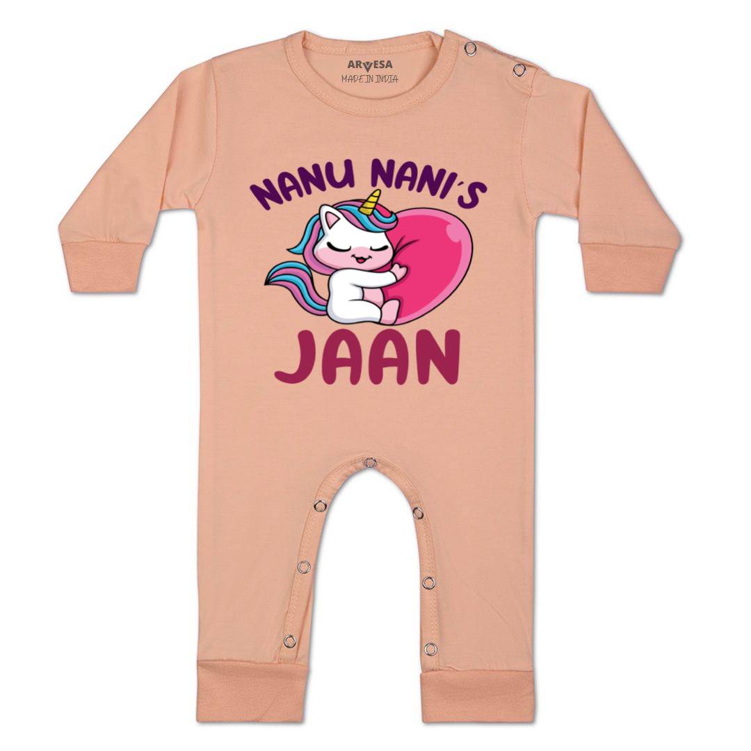 Arvesa Nana Nani Jaan Design-1267 White 0-3 Months Jumpsuit for Baby Boy & Girl dress .