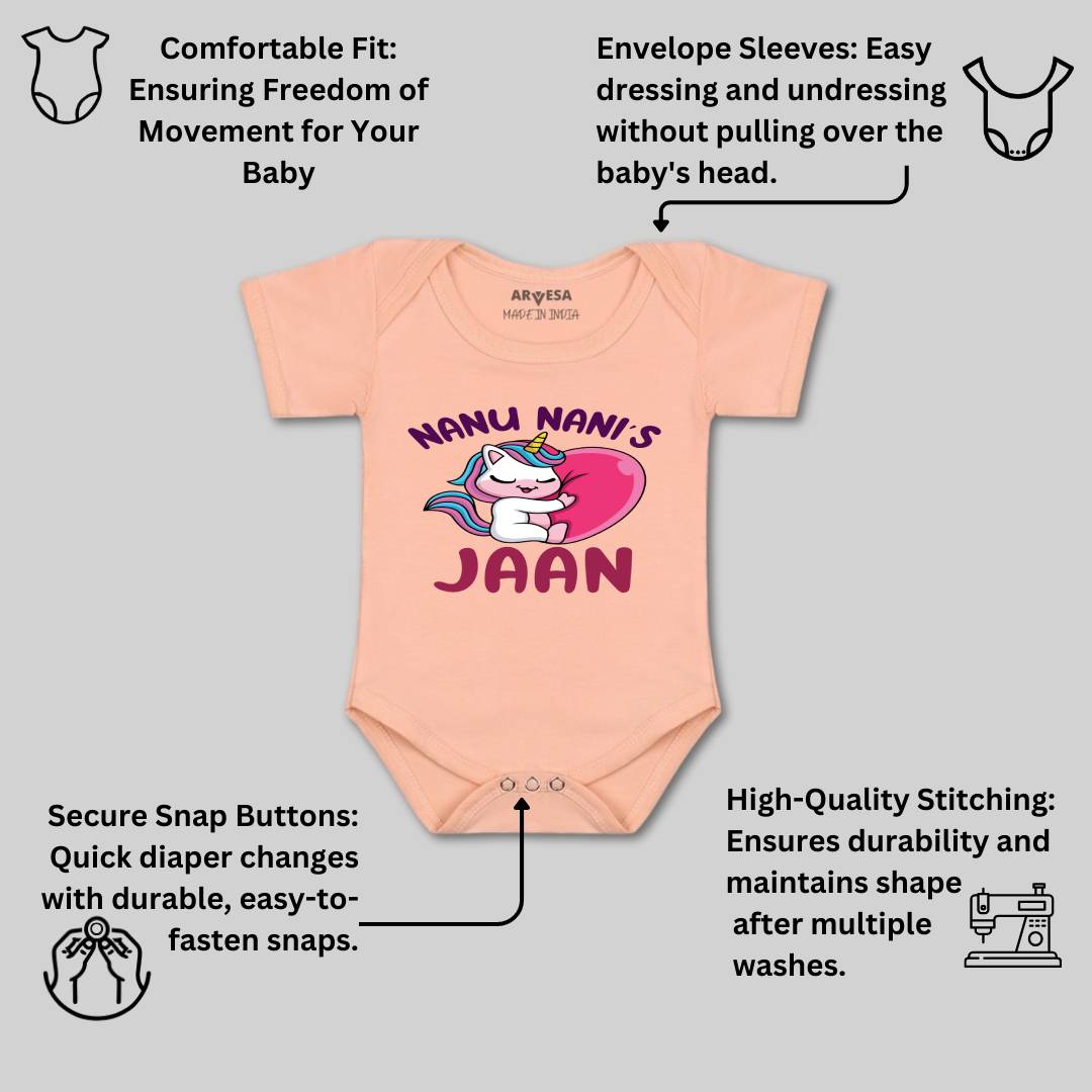 Arvesa Nana Nani Jaan Design-1267 White 0-3 Months Jumpsuit for Baby Boy & Girl dress .