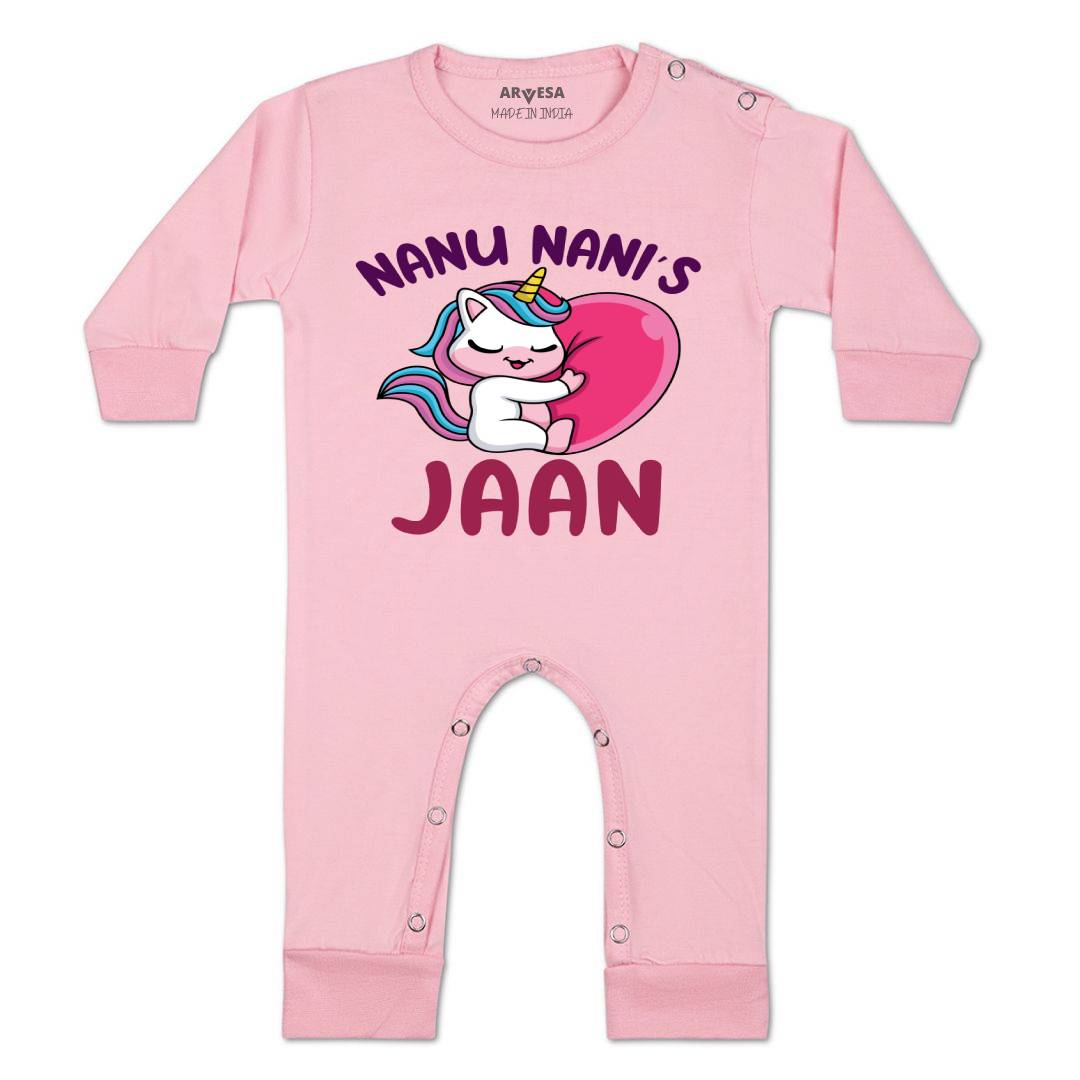 Arvesa Nana Nani Jaan Design-1267 White 0-3 Months Jumpsuit for Baby Boy & Girl dress .