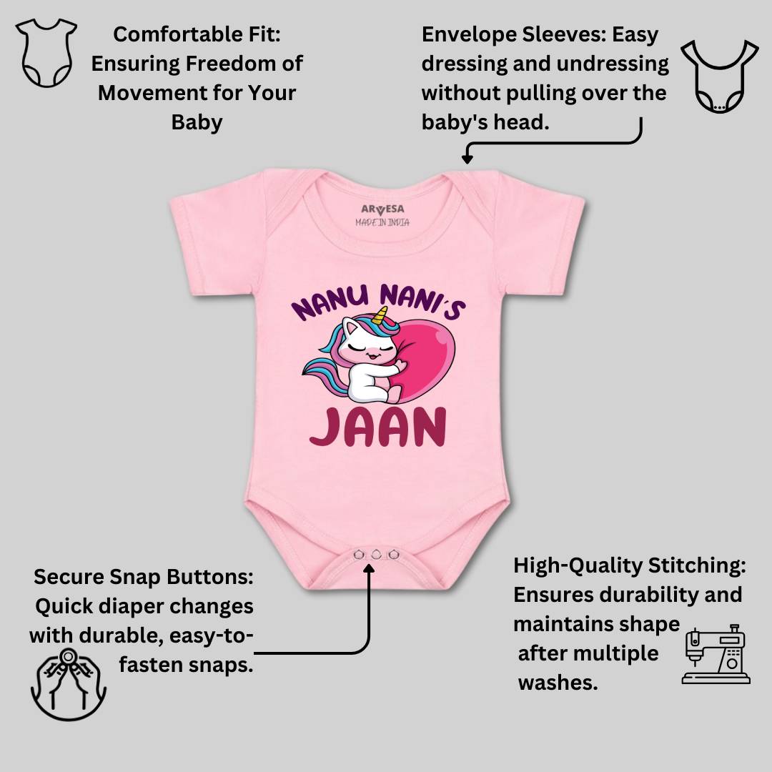 Arvesa Nana Nani Jaan Design-1267 White 0-3 Months Jumpsuit for Baby Boy & Girl dress .