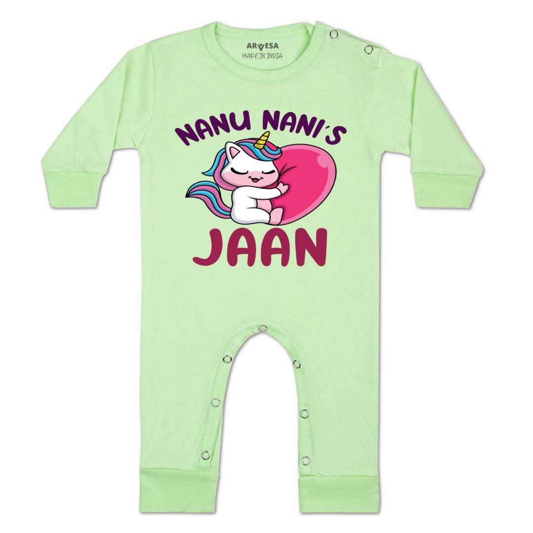 Arvesa Nana Nani Jaan Design-1267 White 0-3 Months Jumpsuit for Baby Boy & Girl dress .