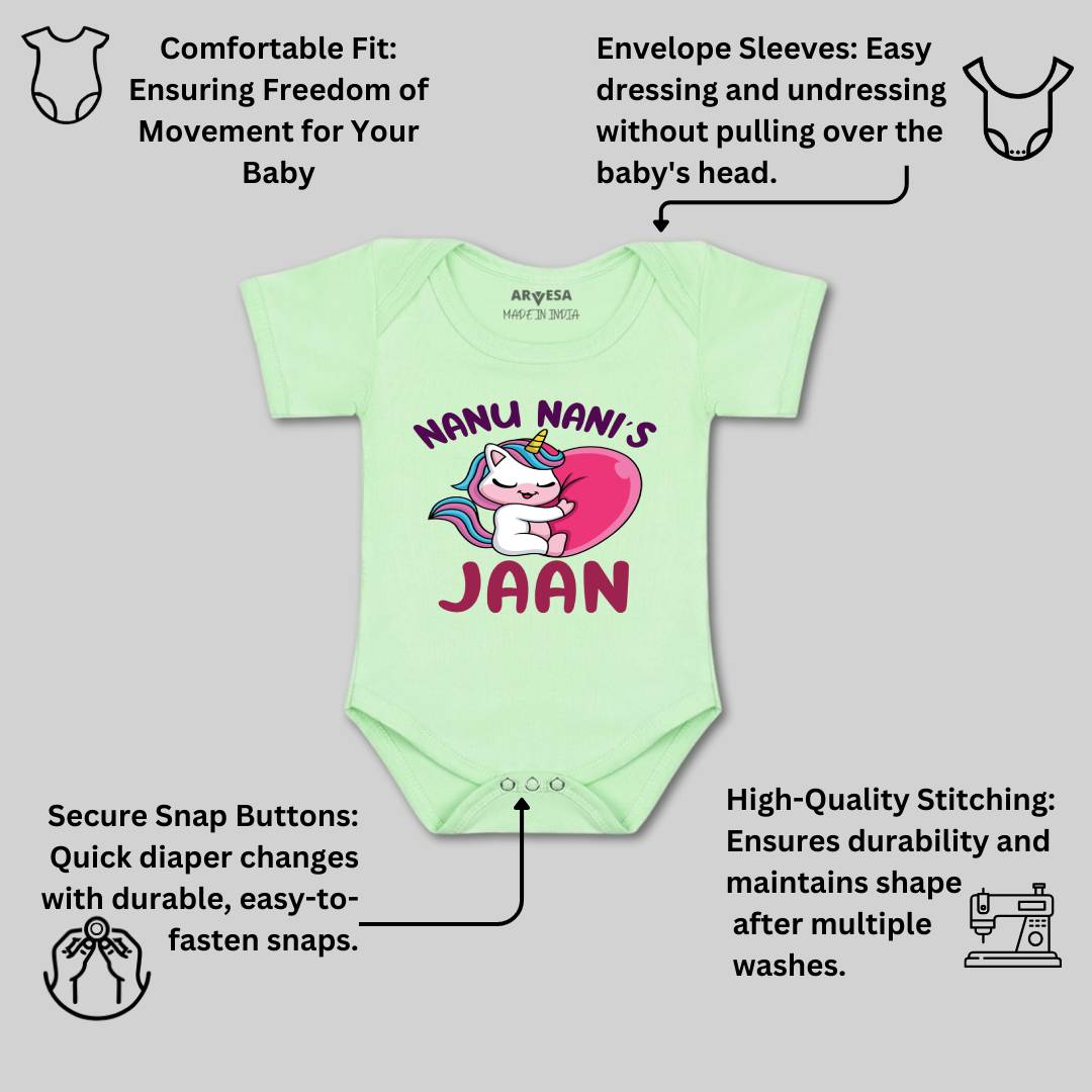 Arvesa Nana Nani Jaan Design-1267 White 0-3 Months Jumpsuit for Baby Boy & Girl dress .