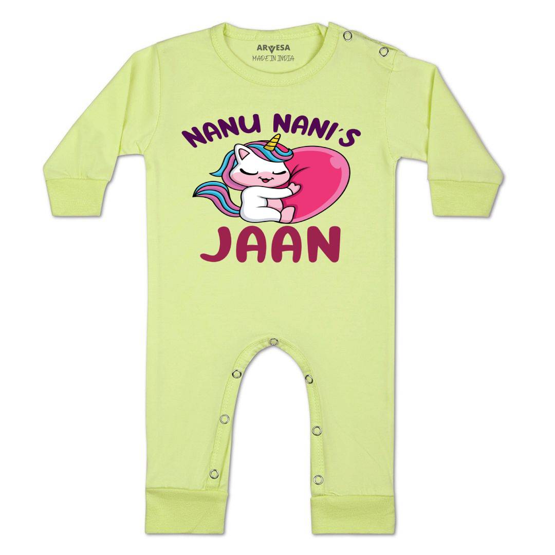 Arvesa Nana Nani Jaan Design-1267 White 0-3 Months Jumpsuit for Baby Boy & Girl dress .