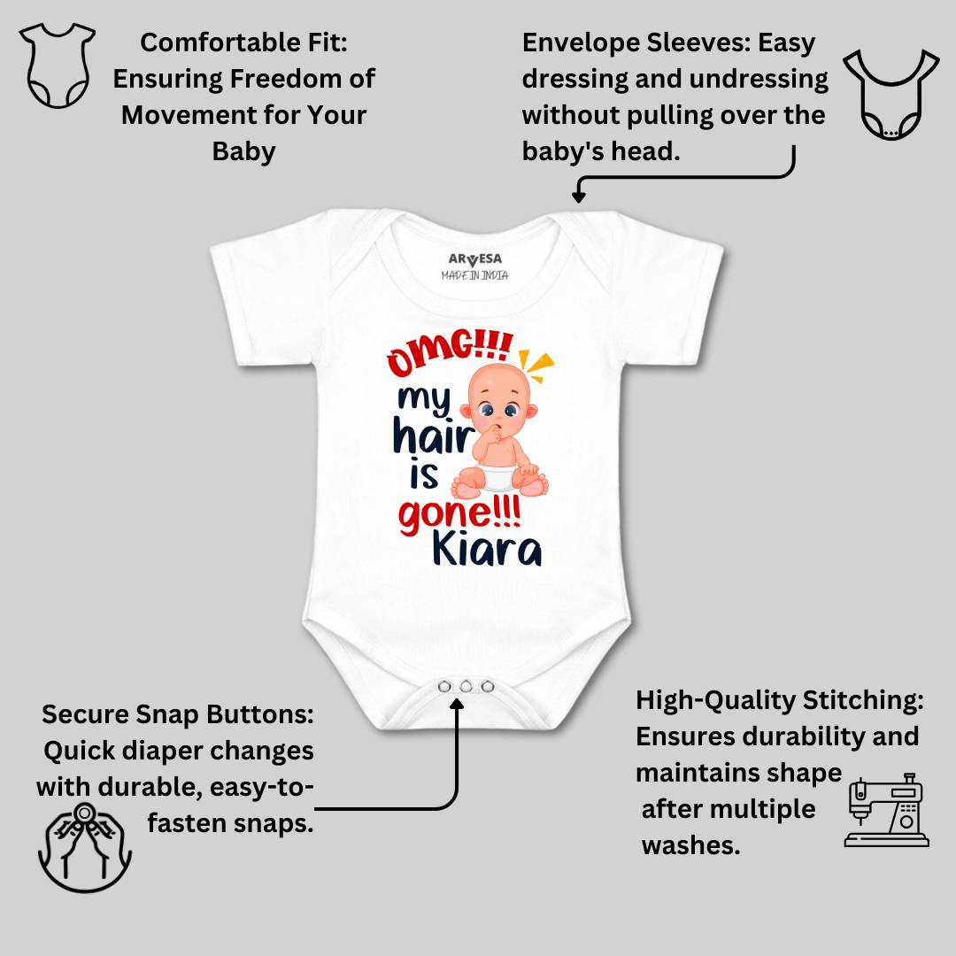 Arvesa Omg My Hair is Gone Baby Boy & Girl Dress