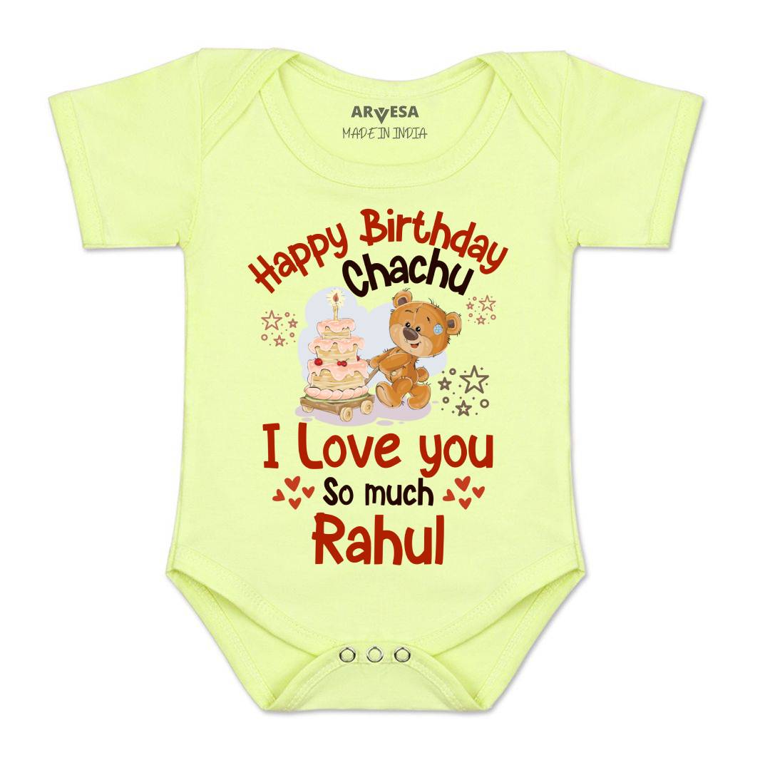 Arvesa Happy Birthday Chachu Baby Boy & Girl Dress