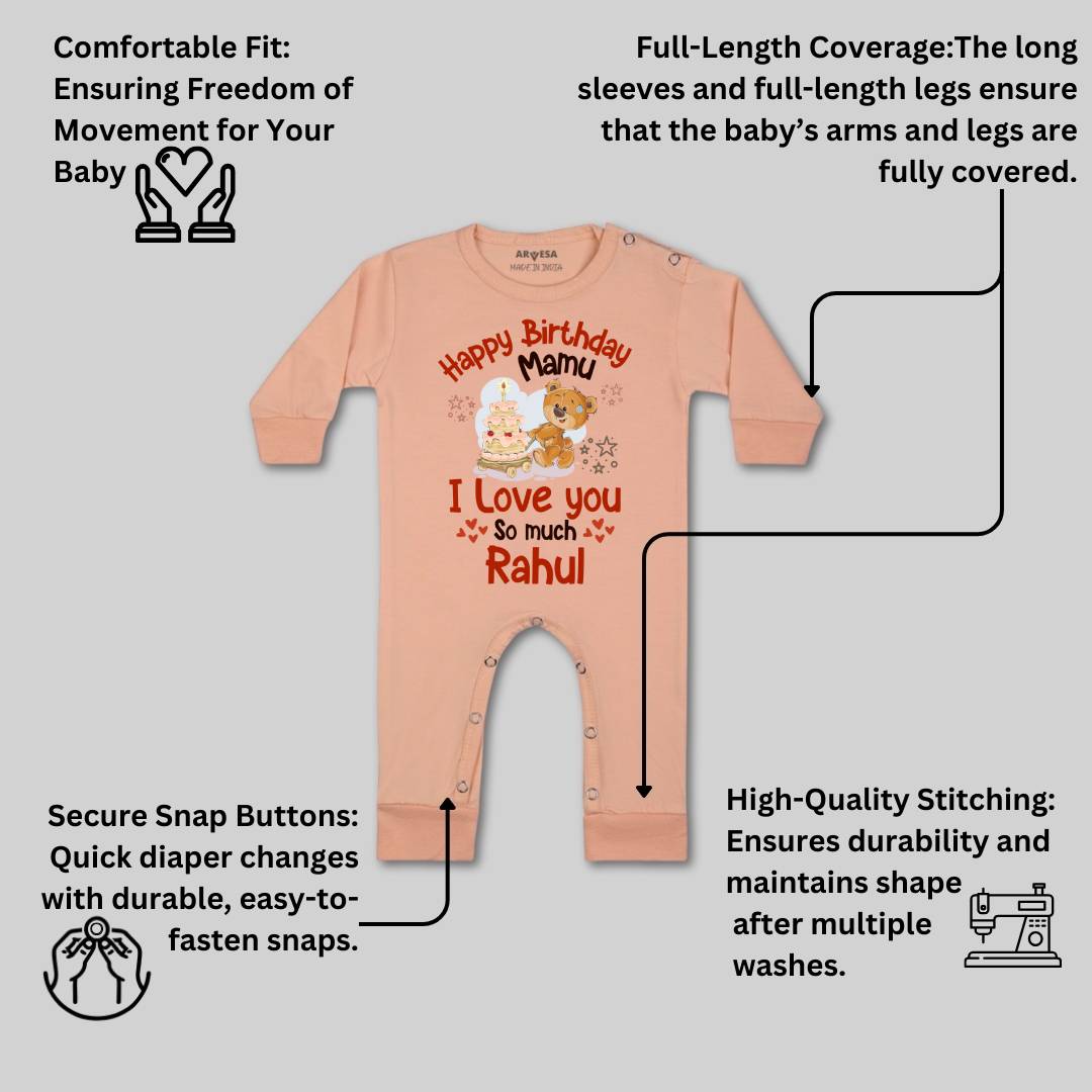 Arvesa Happy Birthday Mamu Baby Boy & Girl Dress