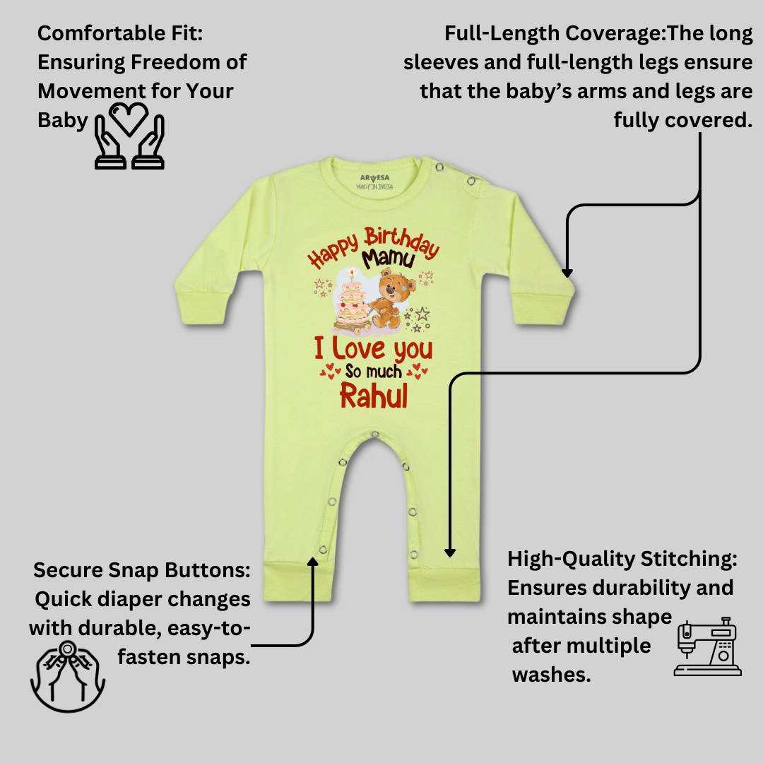 Arvesa Happy Birthday Mamu Baby Boy & Girl Dress