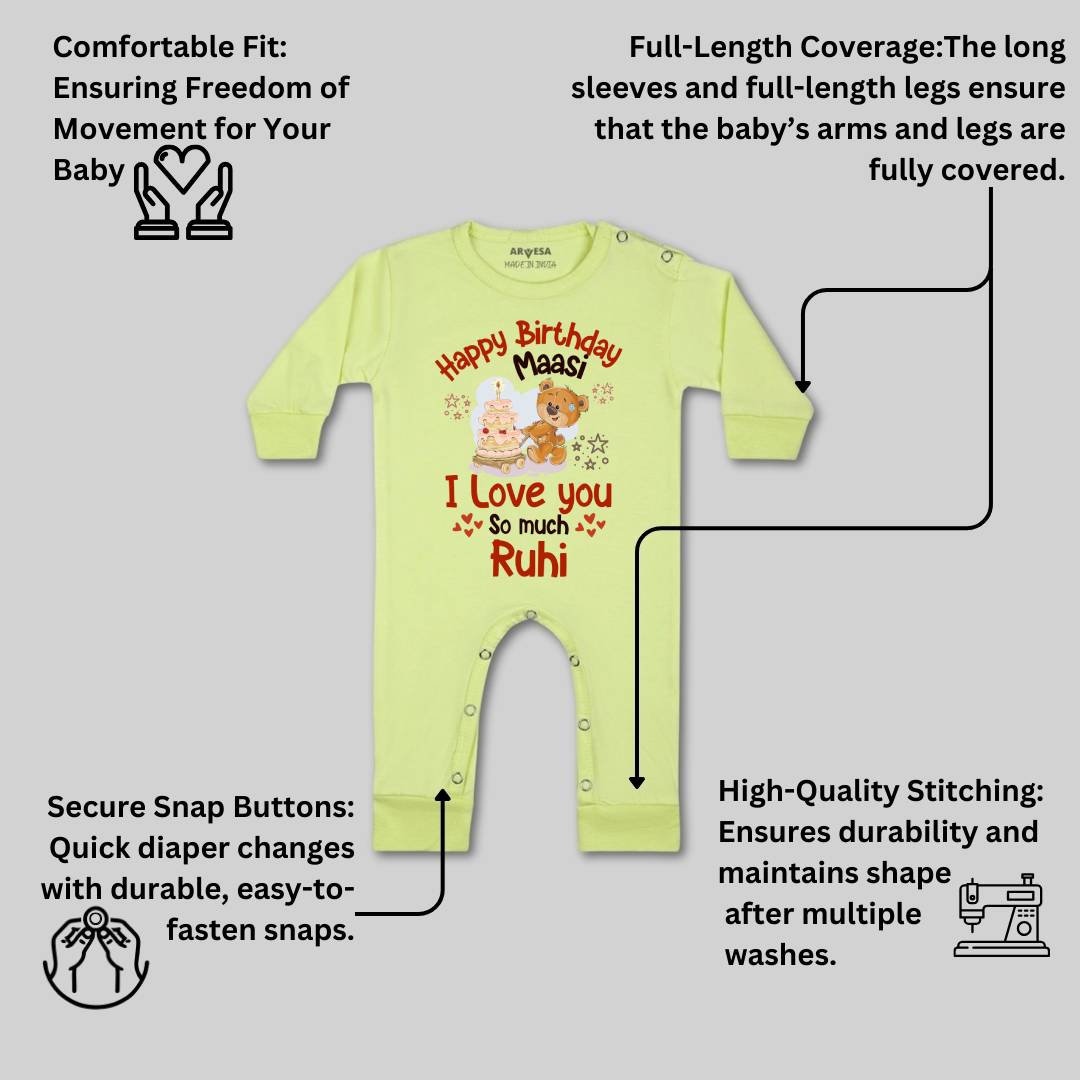 Arvesa Happy Birthday Maasi Baby Boy & Girl Dress
