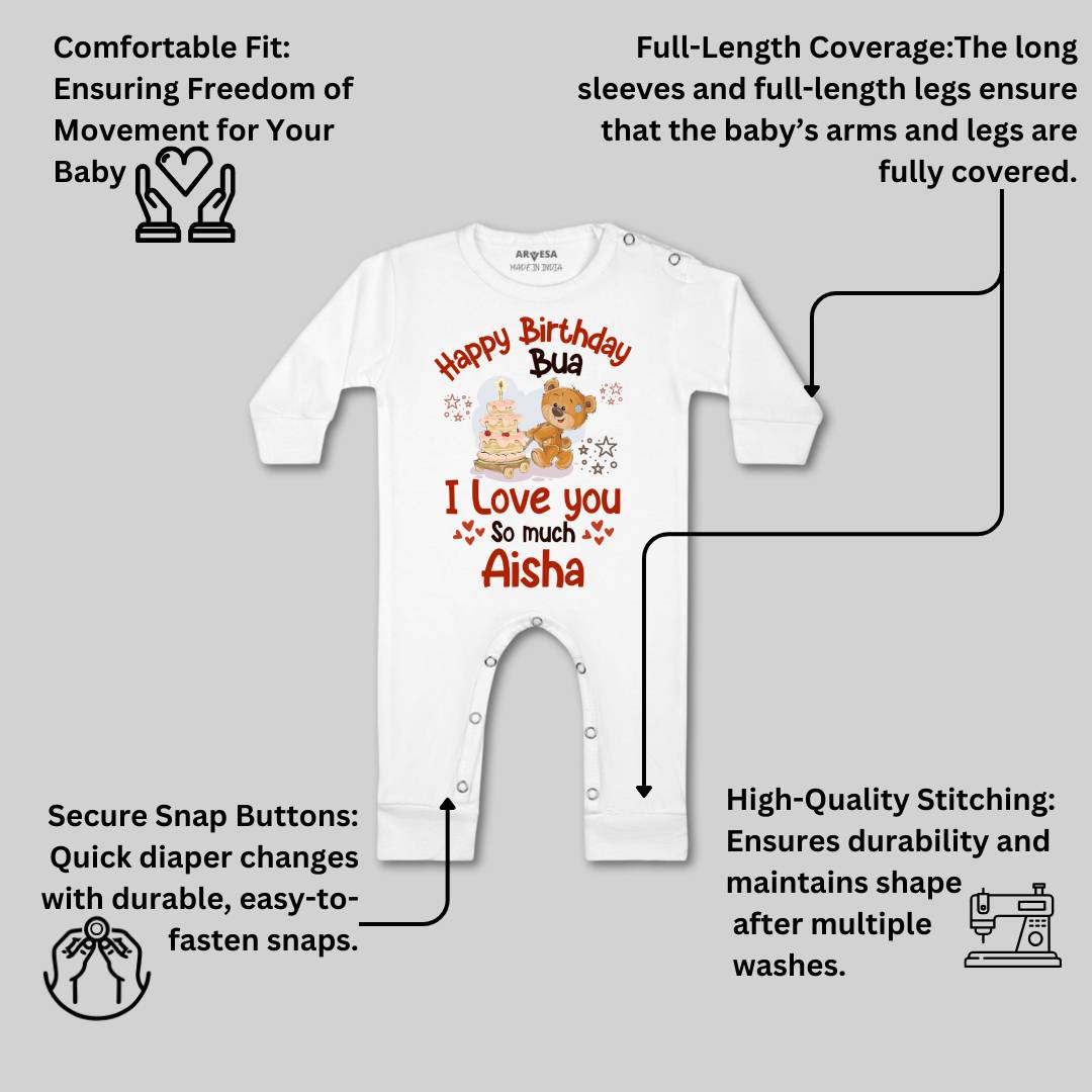 Arvesa Happy Birthday Bua Baby Boy & Girl Dress