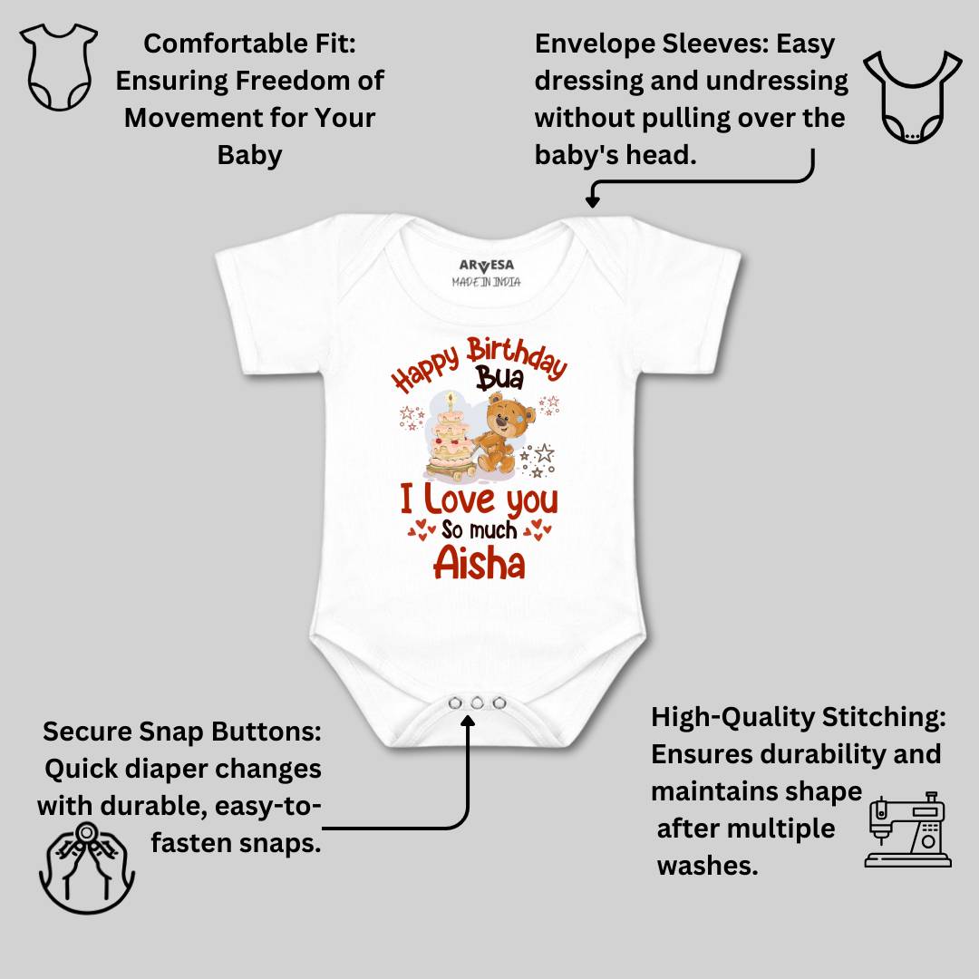 Arvesa Happy Birthday Bua Baby Boy & Girl Dress