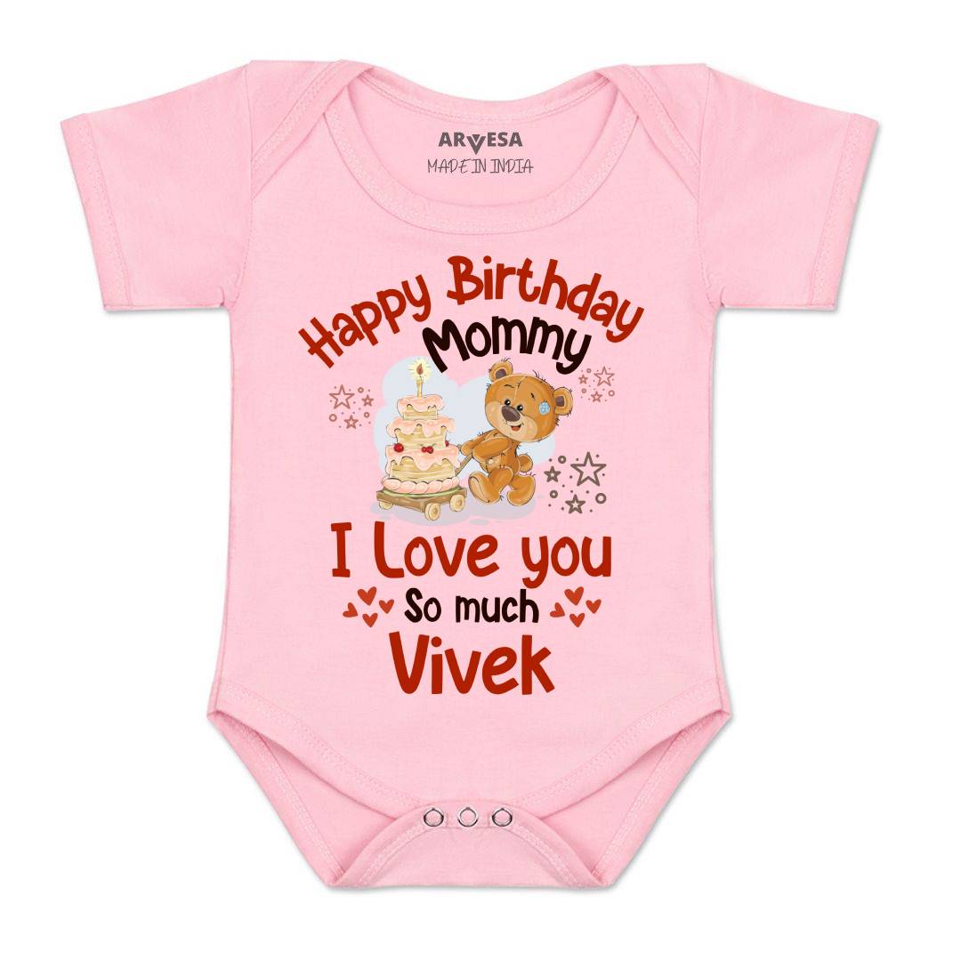 Arvesa Happy Birthday Mummy. I Love You So Much. Baby Boy & Girl Dress