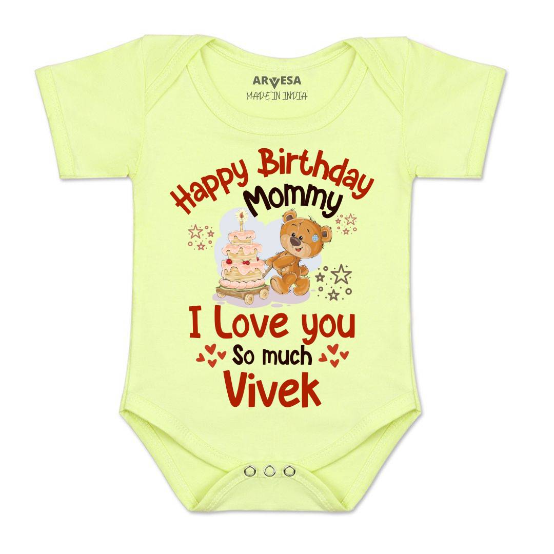 Arvesa Happy Birthday Mummy. I Love You So Much. Baby Boy & Girl Dress