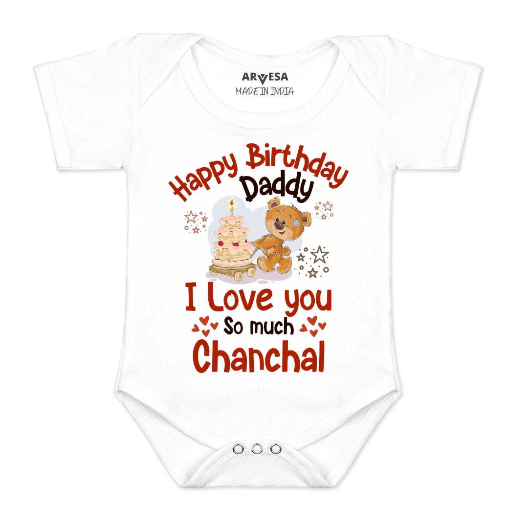Arvesa Happy Birthday Daddy. I Love You So Much. Baby Boy & Girl Dress