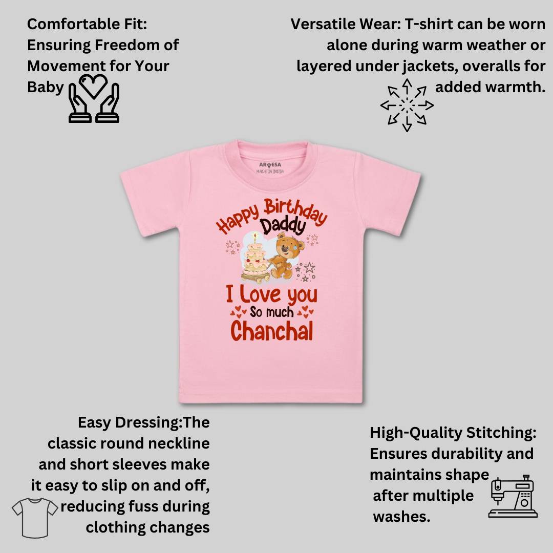 Arvesa Happy Birthday Daddy. I Love You So Much. Baby Boy & Girl Dress