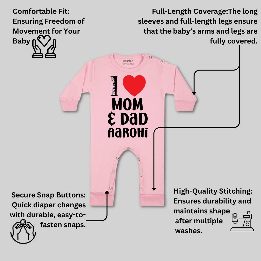 Arvesa I Love Mom And Dad Baby Boy & Girl Dress