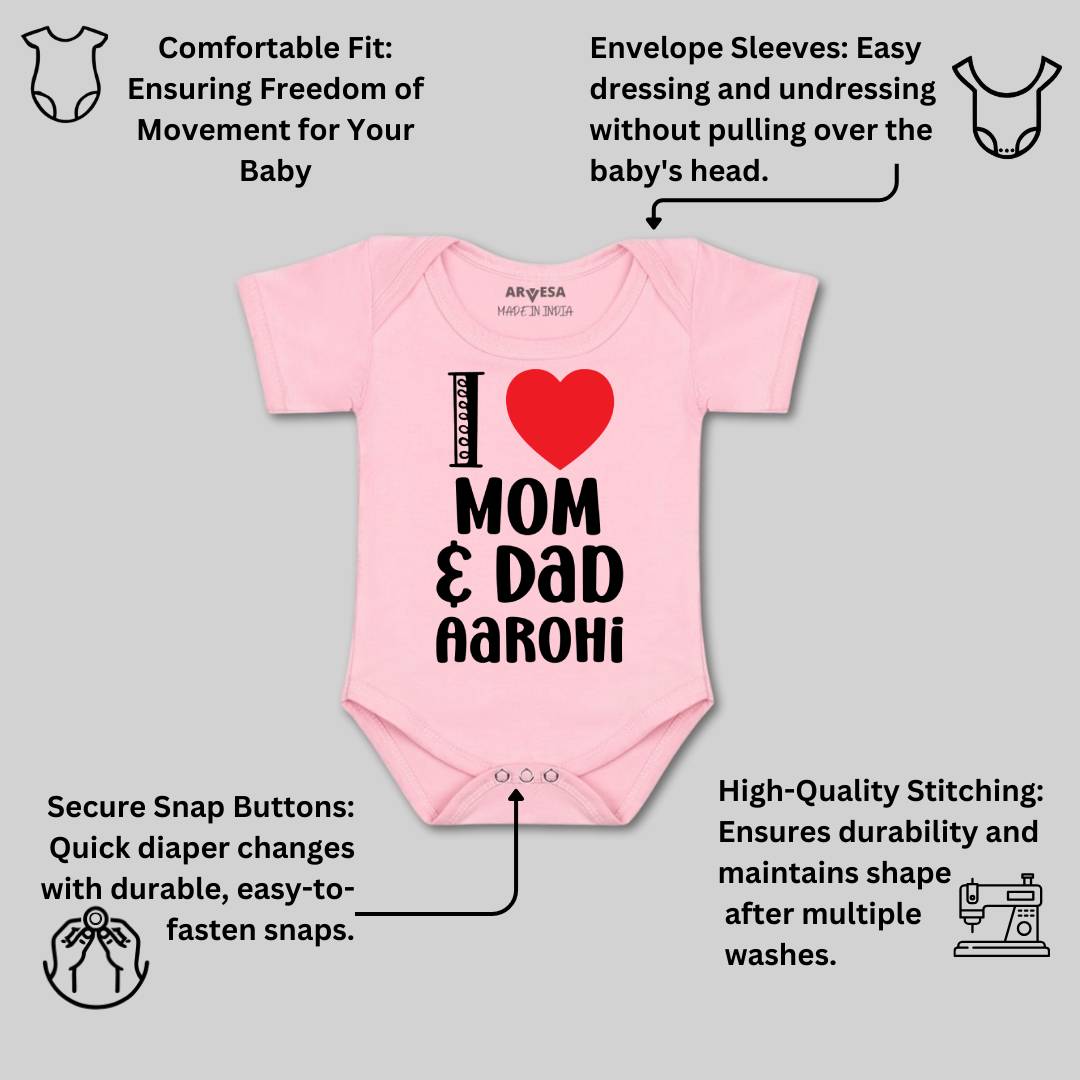 Arvesa I Love Mom And Dad Baby Boy & Girl Dress