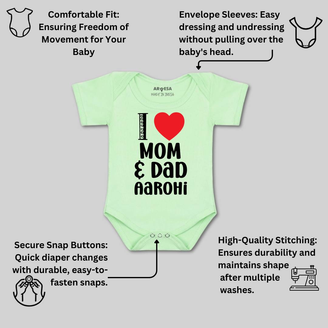 Arvesa I Love Mom And Dad Baby Boy & Girl Dress