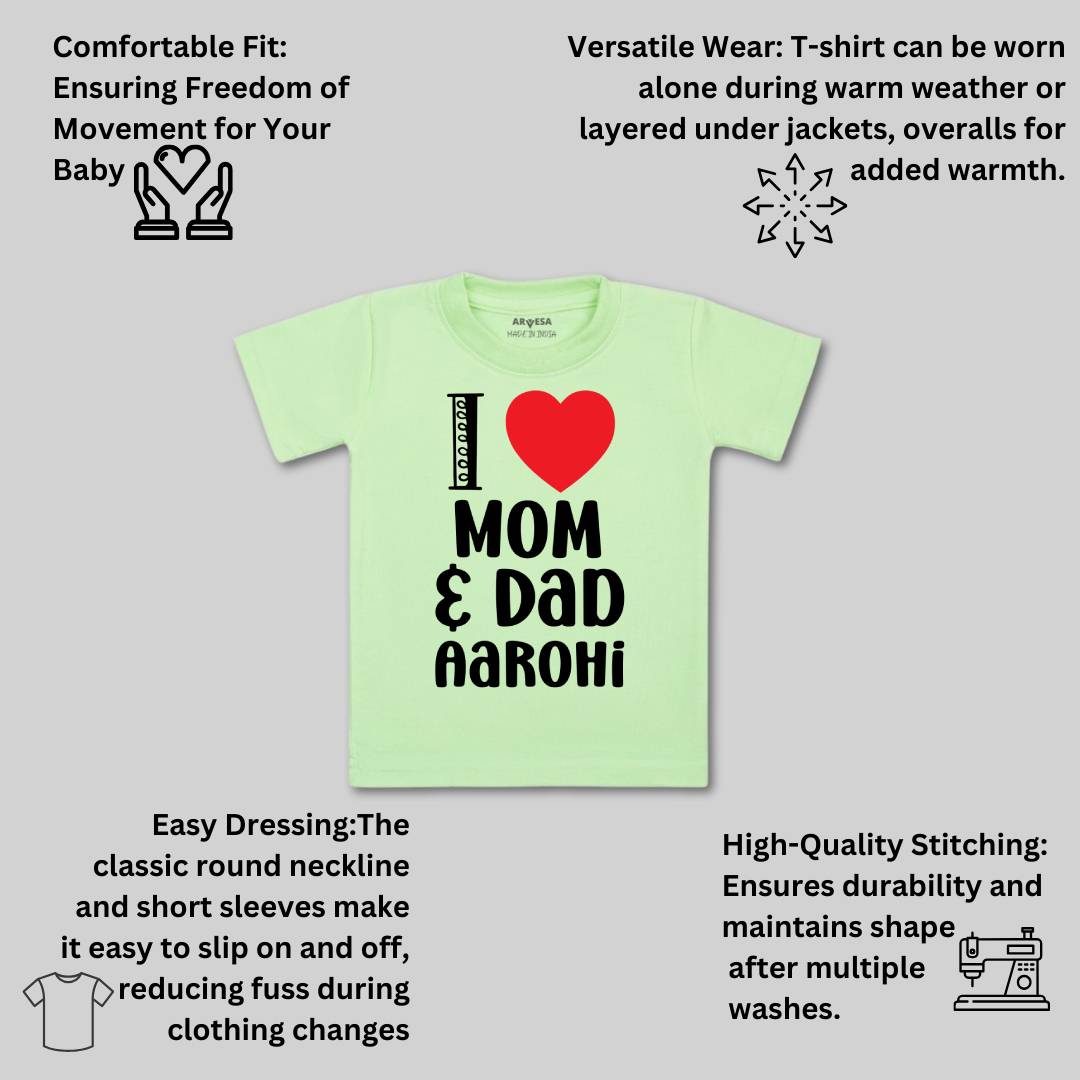 Arvesa I Love Mom And Dad Baby Boy & Girl Dress