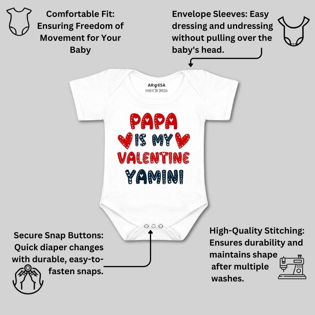 Arvesa Papa Is My Valentine  Baby Boy & Girl Dress