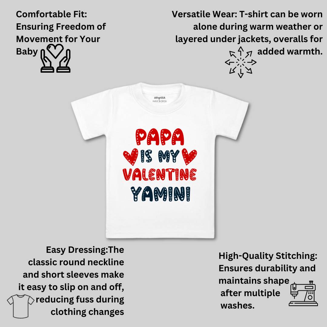 Arvesa Papa Is My Valentine  Baby Boy & Girl Dress