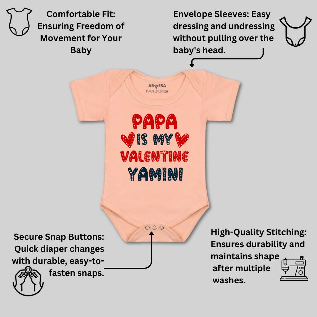 Arvesa Papa Is My Valentine  Baby Boy & Girl Dress