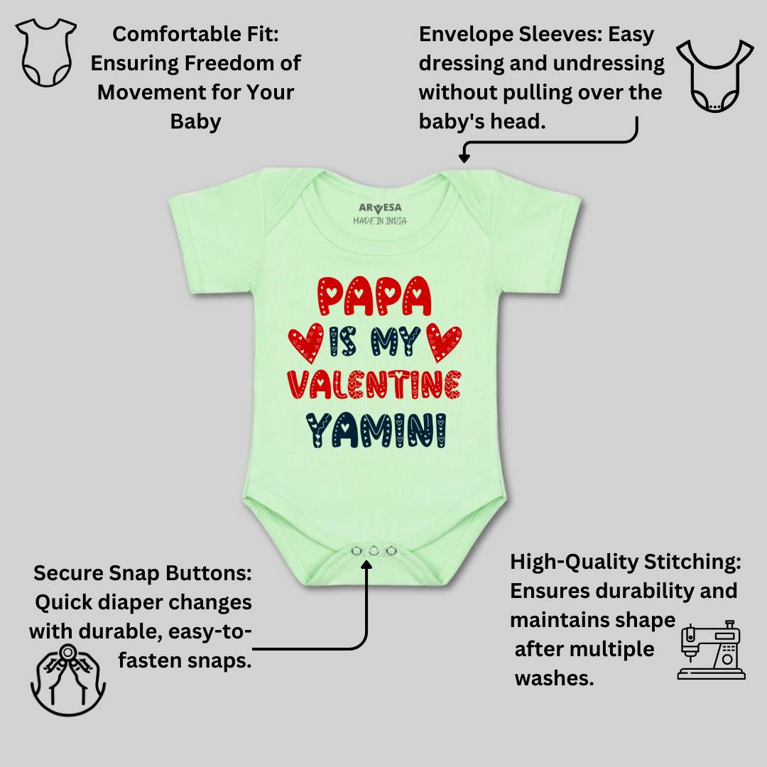 Arvesa Papa Is My Valentine  Baby Boy & Girl Dress