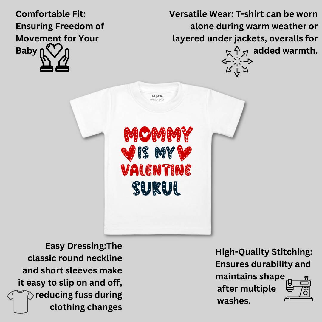Arvesa Mom Is My Valentine  Baby Boy & Girl Dress