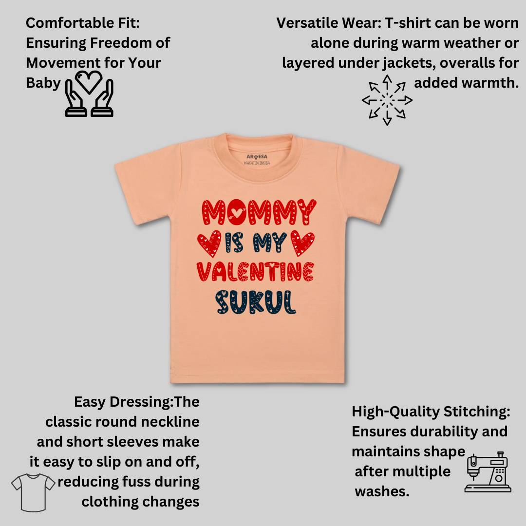 Arvesa Mom Is My Valentine  Baby Boy & Girl Dress