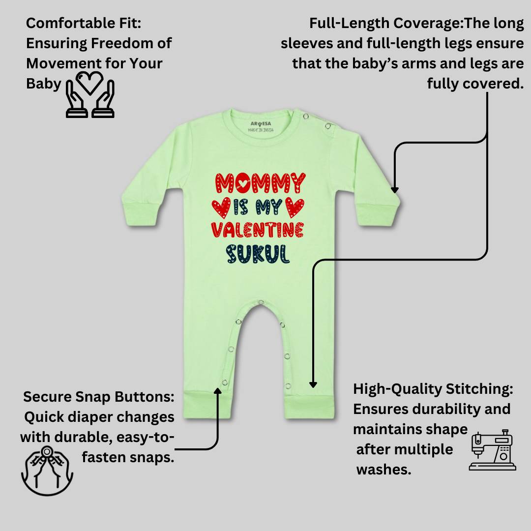 Arvesa Mom Is My Valentine  Baby Boy & Girl Dress