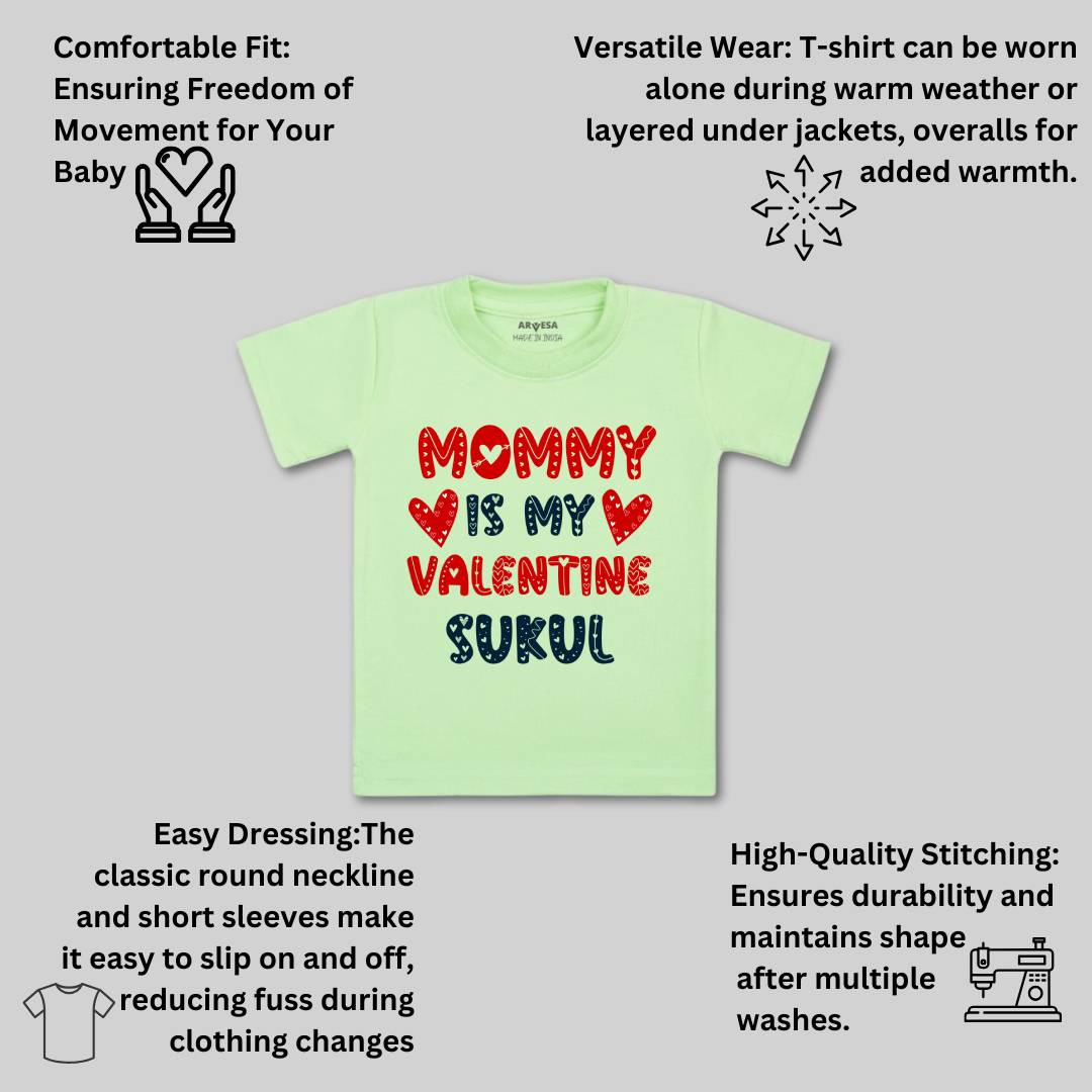 Arvesa Mom Is My Valentine  Baby Boy & Girl Dress