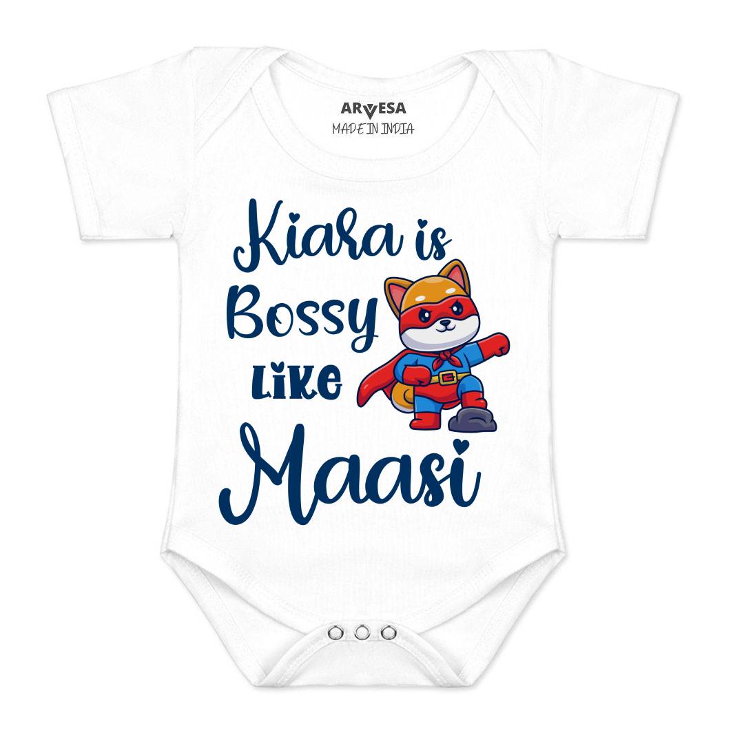 Arvesa Bossy Like My Maasi Baby Boy & Girl Dress
