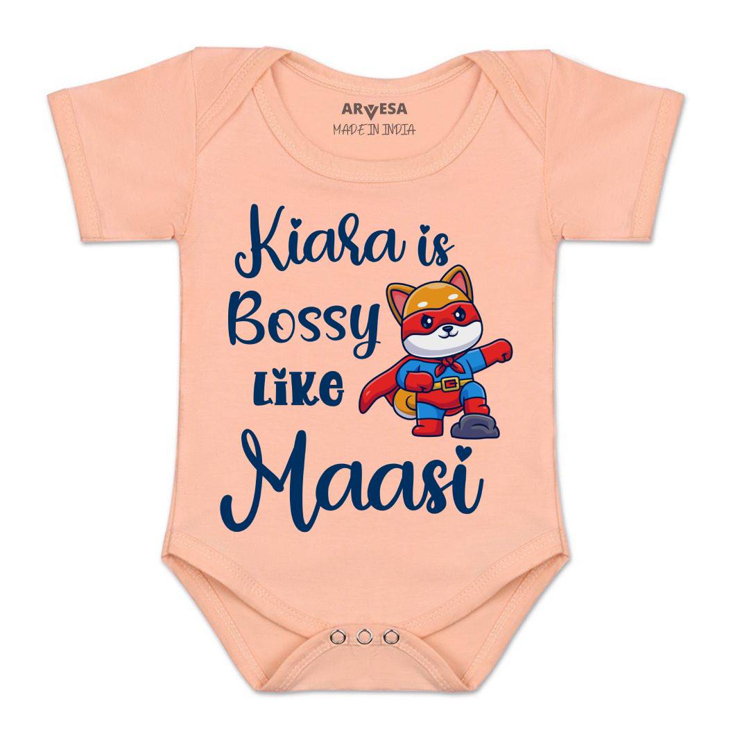 Arvesa Bossy Like My Maasi Baby Boy & Girl Dress