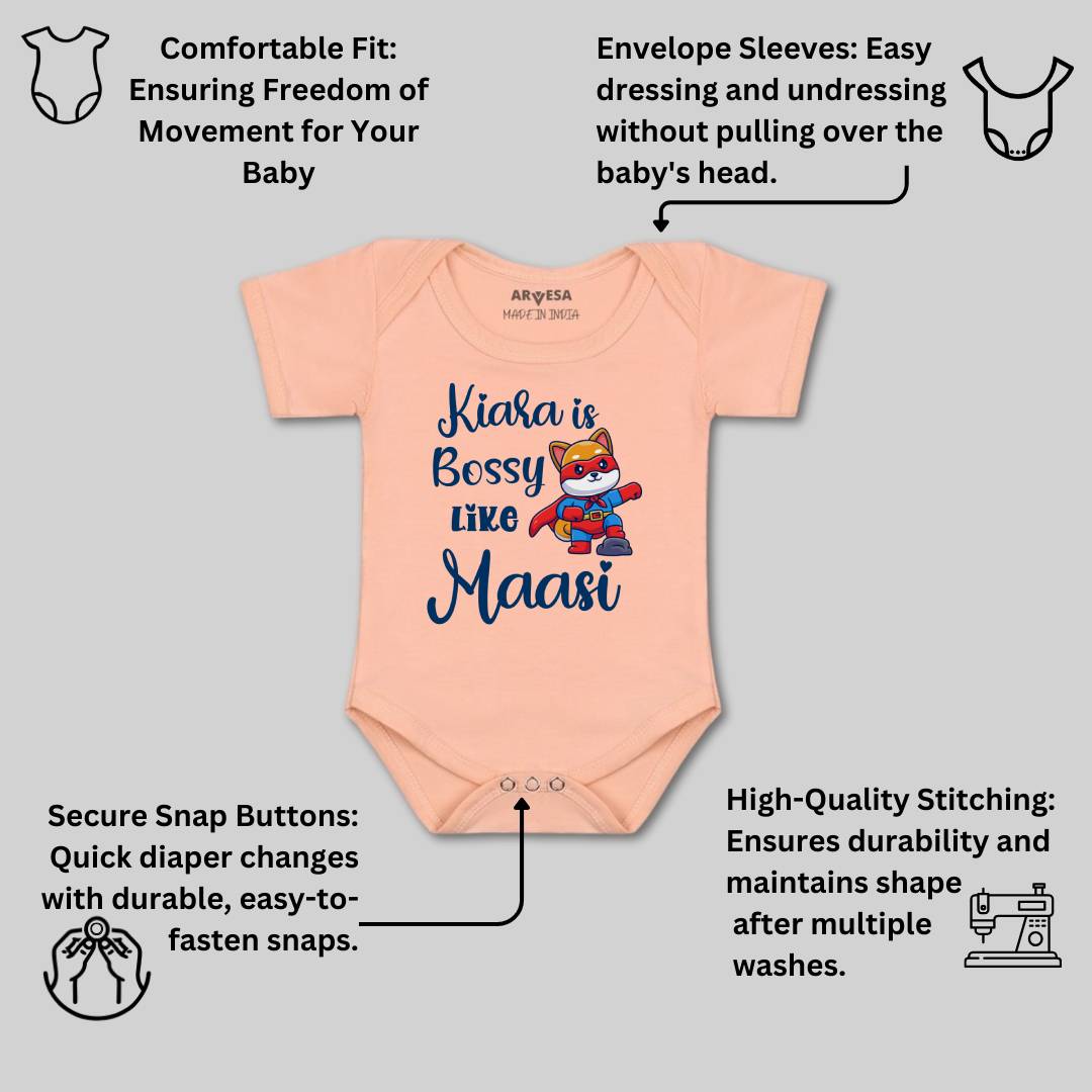 Arvesa Bossy Like My Maasi Baby Boy & Girl Dress